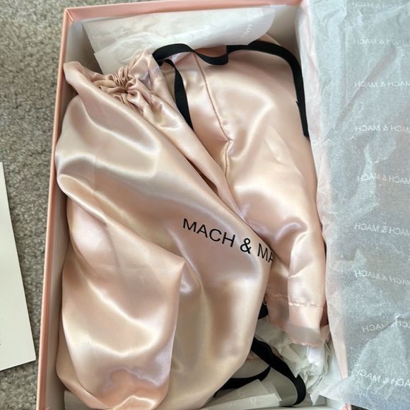 MACH & MACH Double Bow Ankle Strap Pump Turquoise Blue Size 38.5(US 8.5) - Picture 8 of 14